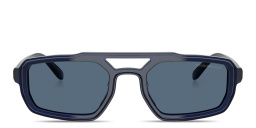 نظارات شمسية غير منتظمة بتوقيع العلامة من امبوريو أرماني بلون أزرق أوبال - صورة المنتج 1