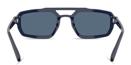 نظارات شمسية غير منتظمة بتوقيع العلامة من امبوريو أرماني بلون أزرق أوبال - صورة المنتج 4