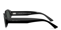 JIMMY CHOO Crystal Oval Sunglasses in Black Silver Night – Product Photo 3