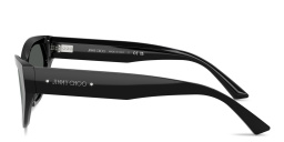 Shop JIMMY CHOO Logo Signature Cat-Eye Sunglasses in Black online.
