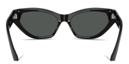 Shop JIMMY CHOO Logo Signature Cat-Eye Sunglasses in Black online.