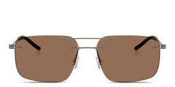 Shop Moncler Doppler Unisex Rimless Rectangle Sunglasses in Matte Anthracite online.