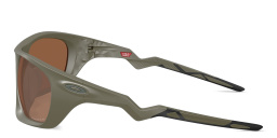 Shop Oakley Lateralis Rectangle Sunglasses in Matte Green online.