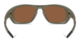 Shop Oakley Lateralis Rectangle Sunglasses in Matte Green online.