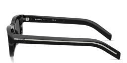 PRADA Engraved Logo Rectangle Sunglasses in Black – Product Photo 3