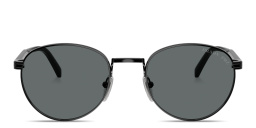 Shop PRADA Engraved Logo Panthos Sunglasses in Shiny Black online.