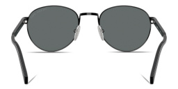 Shop PRADA Engraved Logo Panthos Sunglasses in Shiny Black online.
