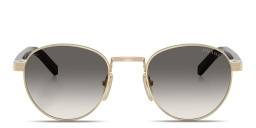 Shop PRADA Logo Signature Panthos Sunglasses in Gold online.