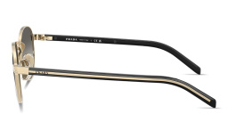 Shop PRADA Logo Signature Panthos Sunglasses in Gold online.