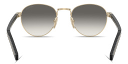 Shop PRADA Logo Signature Panthos Sunglasses in Gold online.