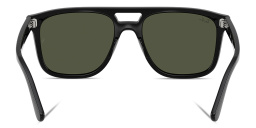 Shop Ray-Ban Logo-Embossed Unisex Square Sunglasses in Black online.