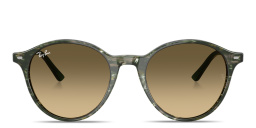 Ray-Ban Bernard Unisex Panthos Sunglasses in Transparent Shade Fantasy Green – Product Photo 1