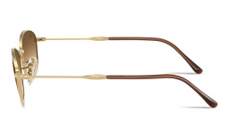 Shop Ray-Ban Logo-Engraved Irregular Sunglasses in Arista online.