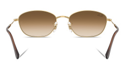 Shop Ray-Ban Logo-Engraved Irregular Sunglasses in Arista online.