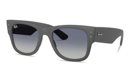 نظارات شمسية ميغا وايفارير لايتفورس بإطار مربّع للجنسين من راي بان بلون رمادي رملي - صورة المنتج 2