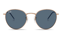 Shop Ray-Ban Round Reverse Unisex Panthos Sunglasses in Rose Gold online.