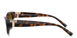 Shop TIFFANY Tiffany T Oval Sunglasses in Havana online.