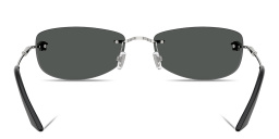 VERSACE Runway Rimless Rectangle Sunglasses in Silver – Product Photo 4