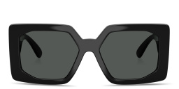 VERSACE Medusa Biggie Maxi Oversized Square Sunglasses in Black – Product Photo 1