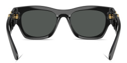 Shop VERSACE Medusa Biggie Pillow Sunglasses in Black online.