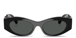 نظارات شمسية ميدوسا بيجي بإطار بيضاوي من فيرزاتشي بلون أسود - صورة المنتج 1