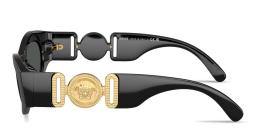 VERSACE Medusa Biggie Oval Sunglasses in Black – Product Photo 3
