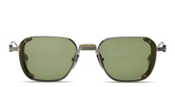 Shop AKONI Eclipse Unisex Square Sunglasses in Olive & Black Palladium online.