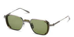 Shop AKONI Eclipse Unisex Square Sunglasses in Olive & Black Palladium online.