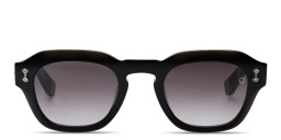 Shop AKONI Blaze Square Sunglasses in Black online.