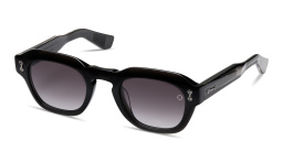 Shop AKONI Blaze Square Sunglasses in Black online.