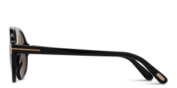 TOM FORD Erol Pilot Sunglasses in Shiny Black – Product Photo 4