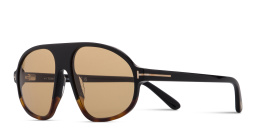 Shop TOM FORD Erol Pilot Sunglasses in Havana online.
