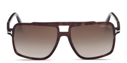 Shop TOM FORD Kemp Aviator Sunglasses in Dark Havana online.
