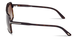 Shop TOM FORD Kemp Aviator Sunglasses in Dark Havana online.