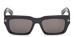 Shop TOM FORD Icon Unisex Rectangle Sunglasses in Shiny Black online.