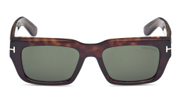 Shop TOM FORD Icon Unisex Rectangle Sunglasses in Dark Havana online.