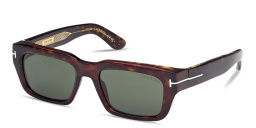 Shop TOM FORD Icon Unisex Rectangle Sunglasses in Dark Havana online.