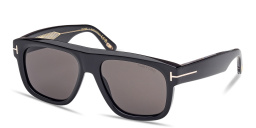 Shop TOM FORD Icon Pilot Sunglasses in Shiny Black online.