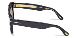 Shop TOM FORD Icon Pilot Sunglasses in Shiny Black online.