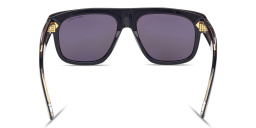 Shop TOM FORD Icon Pilot Sunglasses in Shiny Black online.