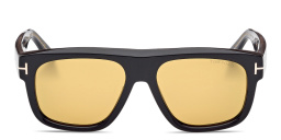 Shop TOM FORD Icon Pilot Sunglasses in Shiny Black online.