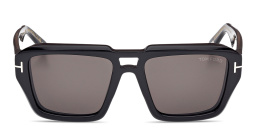 Shop TOM FORD Icon Aviator Sunglasses in Shiny Black online.