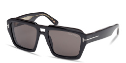 Shop TOM FORD Icon Aviator Sunglasses in Shiny Black online.