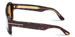 Shop TOM FORD Icon Aviator Sunglasses in Dark Havana online.