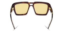 Shop TOM FORD Icon Aviator Sunglasses in Dark Havana online.