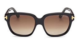 TOM FORD Icon Square Sunglasses in Shiny Black – Product Photo 1