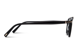 Shop TOM FORD T Logo Square Eyeglasses in Shiny Black online.