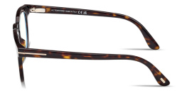 نظارات طبية كليب أون بإطار دائري من توم فورد بلون هافان داكن - صورة المنتج 3