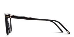 Shop TOM FORD T Logo Wide Square Eyeglasses in Shiny Black online.