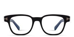 تسوق نظارات طبية مربّعة بشعار T توم فورد بلون أسود لامع أونلاين.